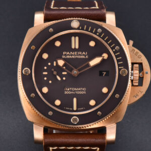 PAM968 47mm Bronzo VSF Brown Ceramic Bezel and Dial Brown Leather Strap 9010