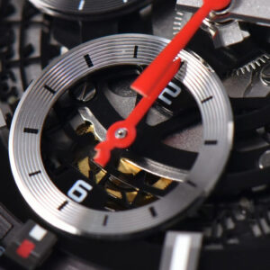 Calibre Heuer 01 Chrono XF 45MM PVD Skeleton Dial Red Hand SS Bracelet A1887 - Image 10