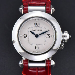 Pasha Ladies AF 30MM White Dial Red Leather Strap Jap Quartz