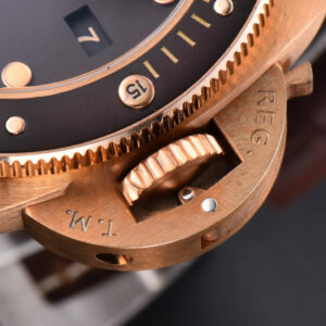 PAM968 47mm Bronzo VSF Brown Ceramic Bezel and Dial Brown Leather Strap 9010 - Image 7