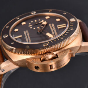 PAM968 47mm Bronzo VSF Brown Ceramic Bezel and Dial Brown Leather Strap 9010 - Image 9
