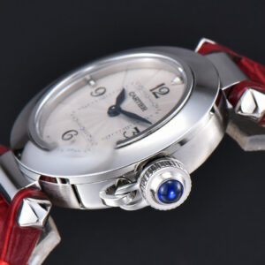 Pasha Ladies AF 30MM White Dial Red Leather Strap Jap Quartz - Image 24