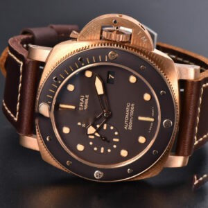 PAM968 47mm Bronzo VSF Brown Ceramic Bezel and Dial Brown Leather Strap 9010 - Image 11