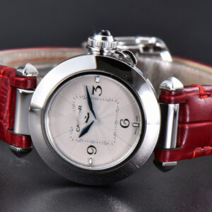 Pasha Ladies AF 30MM White Dial Red Leather Strap Jap Quartz - Image 26