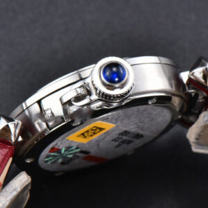Pasha Ladies AF 30MM White Dial Red Leather Strap Jap Quartz - Image 27