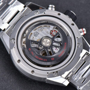 Calibre Heuer 01 Chrono XF 43MM PVD Black Dial SS Bracelet A1887 - Image 12