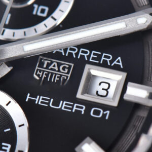 Calibre Heuer 01 Chrono XF 43MM PVD Black Dial SS Bracelet A1887 - Image 19