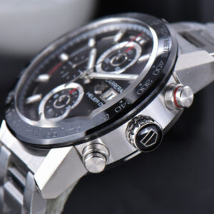 Calibre Heuer 01 Chrono XF 43MM PVD Black Dial SS Bracelet A1887 - Image 20