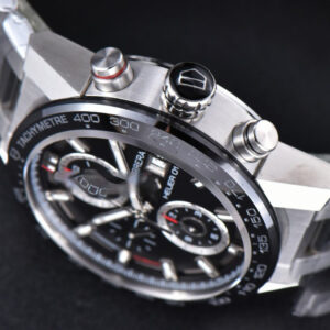 Calibre Heuer 01 Chrono XF 43MM PVD Black Dial SS Bracelet A1887 - Image 22