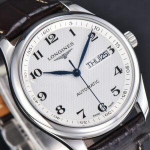 Longines Master Automatic 40mm LGF White Dial Leather Strap - Image 8