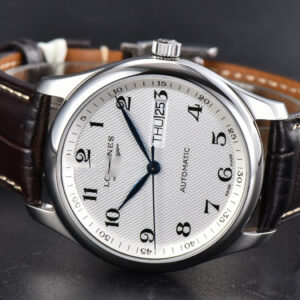 Longines Master Automatic 40mm LGF White Dial Leather Strap - Image 9