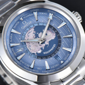 Aqua Terra 150m GMT Worldtimer 43mm VSF Ice Blue Dial SS Bracelet A8938 - Image 6