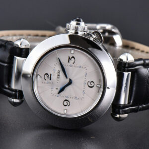 Pasha Ladies AF 30MM White Dial Black Leather Strap Jap Quartz - Image 13