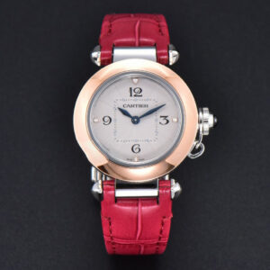 Pasha Ladies AF 30MM RG White Dial Rose Red Leather Strap Jap Quartz - Image 19