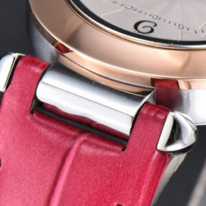 Pasha Ladies AF 30MM RG White Dial Rose Red Leather Strap Jap Quartz - Image 24