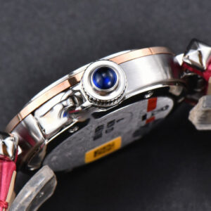 Pasha Ladies AF 30MM RG White Dial Rose Red Leather Strap Jap Quartz - Image 28