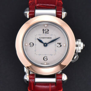 Pasha Ladies AF 30MM RG White Dial Red Leather Strap Jap Quartz - Image 2