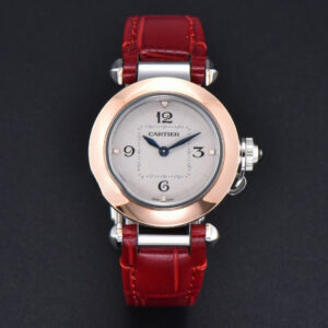 Pasha Ladies AF 30MM RG White Dial Red Leather Strap Jap Quartz - Image 19