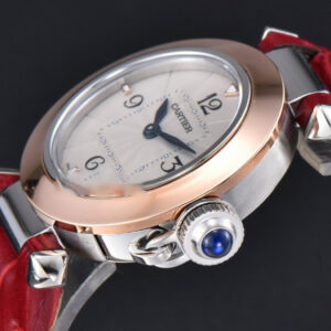Pasha Ladies AF 30MM RG White Dial Red Leather Strap Jap Quartz - Image 25