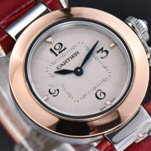 Pasha Ladies AF 30MM RG White Dial Red Leather Strap Jap Quartz - Image 26