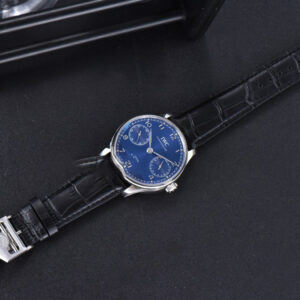 Portuguese Real PR IW500710 ZF 42MM Blue Dial Black Leather Strap A51011 - Image 15