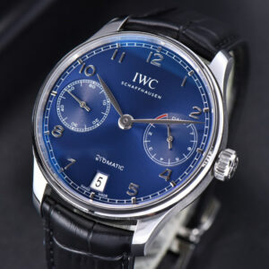 Portuguese Real PR IW500710 ZF 42MM Blue Dial Black Leather Strap A51011 - Image 17