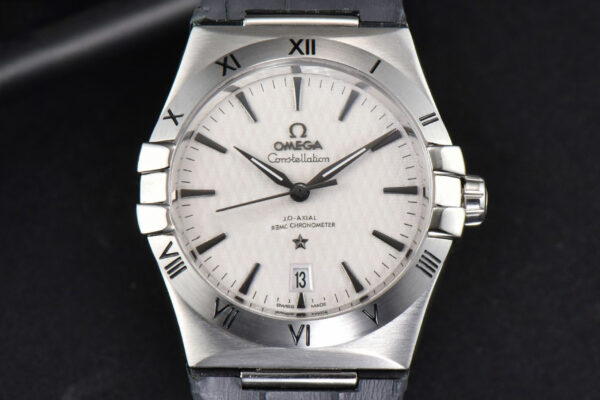 Constellation AIF 41MM White Textured Dial Black Gummy Strap A8900 Super Clone