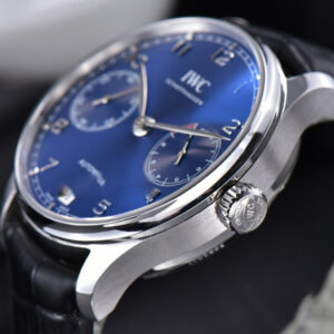 Portuguese Real PR IW500710 ZF 42MM Blue Dial Black Leather Strap A51011 - Image 22
