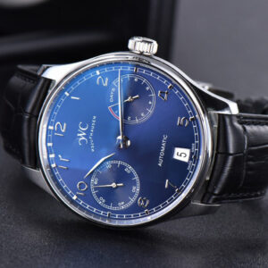 Portuguese Real PR IW500710 ZF 42MM Blue Dial Black Leather Strap A51011 - Image 24