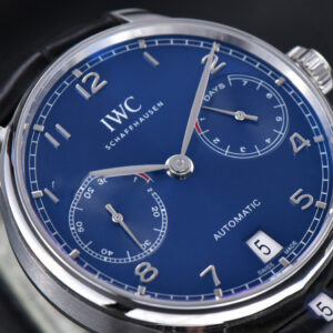 Portuguese Real PR IW500710 ZF 42MM Blue Dial Black Leather Strap A51011 - Image 25