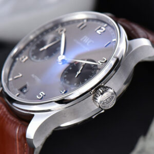 Portuguese Real PR IW500106 ZF 42MM Gray Dial Brown Leather Strap A51011 - Image 11