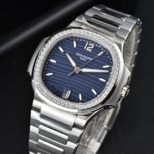 Nautilus 7118 Ladies 3KF 35MM Diamond Blue Dial SS Bracelet 324CS - Image 2