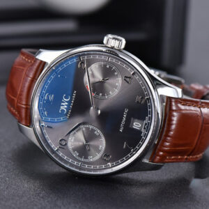 Portuguese Real PR IW500106 ZF 42MM Gray Dial Brown Leather Strap A51011 - Image 15