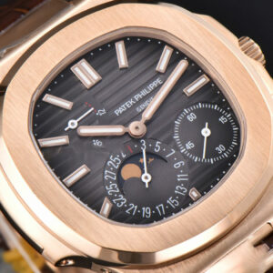 Nautilus 5712/R 41mm PPF RG Brown Dial Brown Leather Strap A240 Super Clone V2 - Image 8
