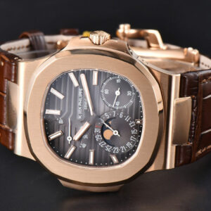 Nautilus 5712/R 41mm PPF RG Brown Dial Brown Leather Strap A240 Super Clone V2 - Image 9