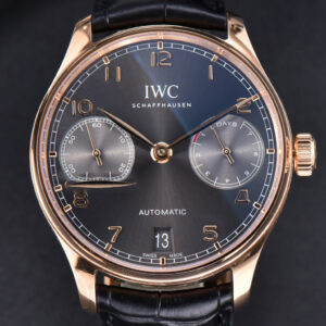 Portuguese Real PR IW500702 ZF 42MM RG Gray Dial Brown Leather Strap A51011