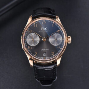 Portuguese Real PR IW500702 ZF 42MM RG Gray Dial Brown Leather Strap A51011 - Image 8