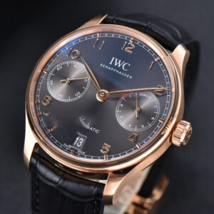 Portuguese Real PR IW500702 ZF 42MM RG Gray Dial Brown Leather Strap A51011 - Image 9
