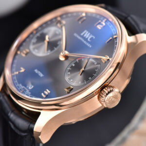 Portuguese Real PR IW500702 ZF 42MM RG Gray Dial Brown Leather Strap A51011 - Image 14
