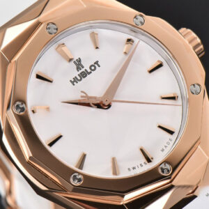 Classic Fusion Orlinski 40mm APSF RG White Faceted Dial White Rubber Strap A2892 - Image 7