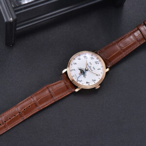 Villeret 6654 Complicated Function OMF 40MM RG White Dial Brown Leather Strap CAL6654 V3 - Image 3