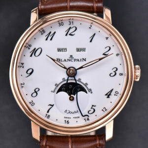 Villeret 6654 Complicated Function OMF 40MM RG White Dial Brown Leather Strap CAL6654 V3