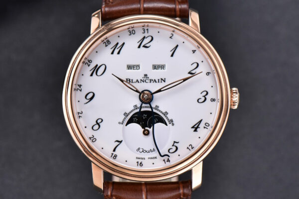 Villeret 6654 Complicated Function OMF 40MM RG White Dial Brown Leather Strap CAL6654 V3