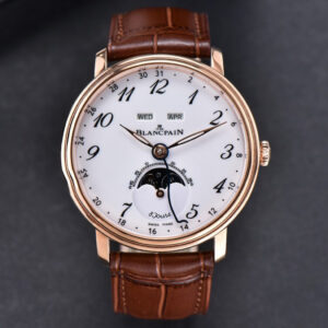 Villeret 6654 Complicated Function OMF 40MM RG White Dial Brown Leather Strap CAL6654 V3 - Image 4