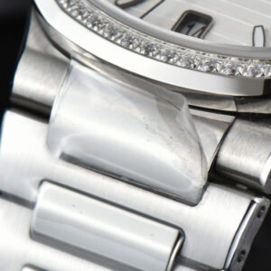 Nautilus 7118 Ladies 3KF 35MM Diamond White Dial SS Bracelet 324CS - Image 20