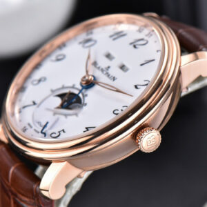 Villeret 6654 Complicated Function OMF 40MM RG White Dial Brown Leather Strap CAL6654 V3 - Image 11