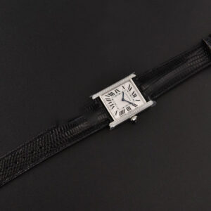 Tank Must Large 33.7×25.5mm Diamond K11F White Dial Black Croc Strap Quartz - Image 3