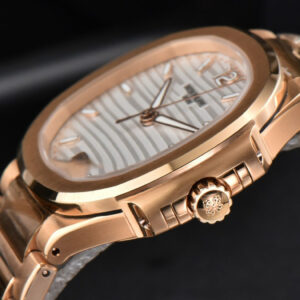 Nautilus 7118 Ladies 3KF 35MM RG White Dial RG Bracelet 324CS - Image 6