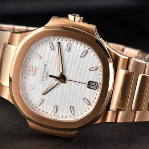 Nautilus 7118 Ladies 3KF 35MM RG White Dial RG Bracelet 324CS - Image 8