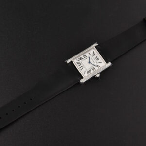 Tank Must Large 33.7×25.5mm Diamond K11F White Dial Brushed Calf Strap Quartz - Image 3